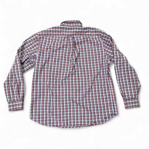 Nautica red and blue plaid button down long sleeve shirt Size L - Picture 8 of 8